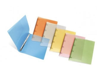 RACCOGLITORI 4 ANELLI PLASTICA TRASPARENTI