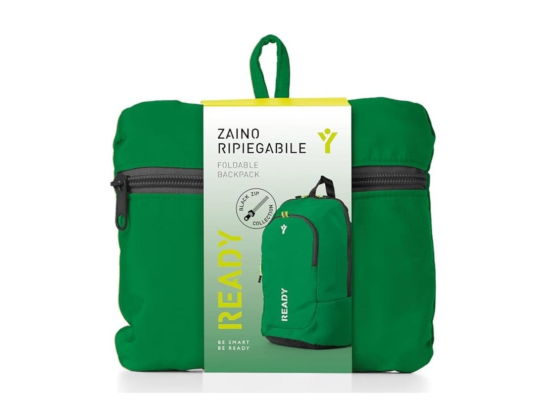 ZAINO RIPIEGABILE VERDE BRILLANTE