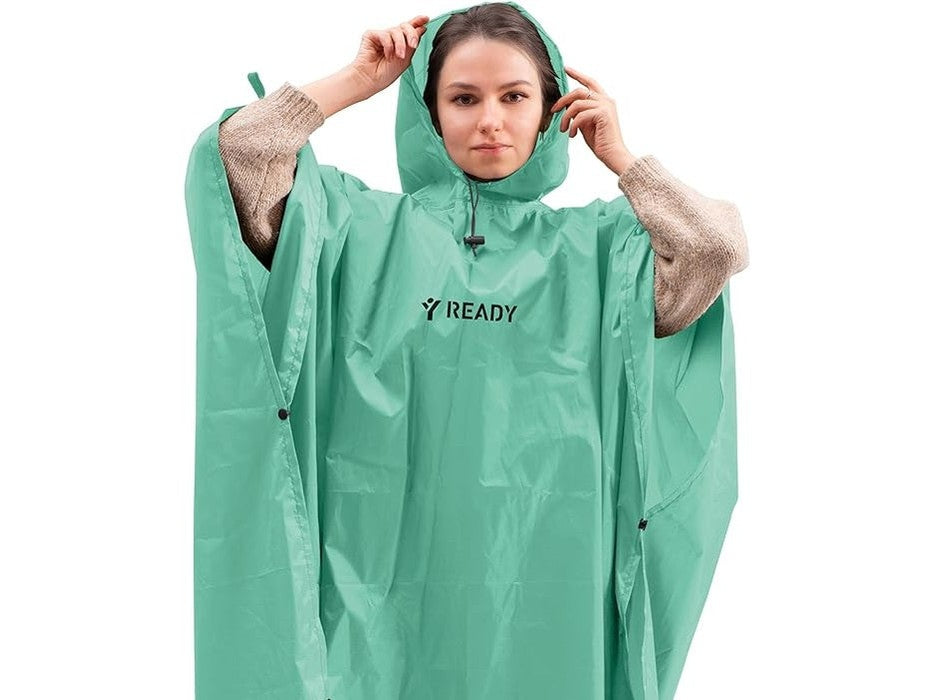 PONCHO ANTIPIOGGIA VERDE ACQUA