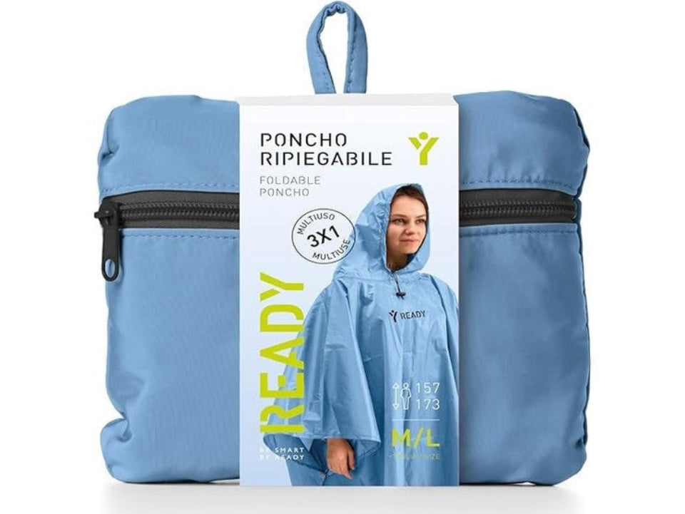 PONCHO ANTIPIOGGIA AZZURRO
