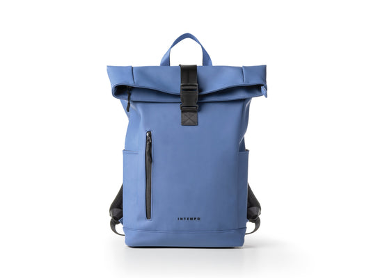 INTEMPO ZAINO ROLL-TOP DROP IN GOMMA ANTIPIOGGIA BLU